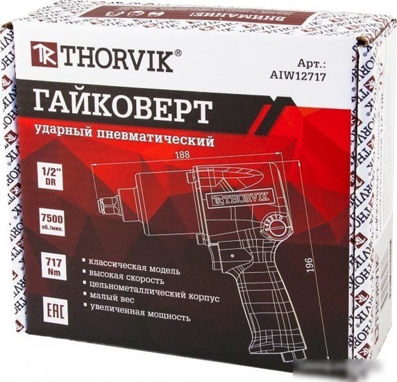 Пневматический гайковерт Thorvik AIW12717