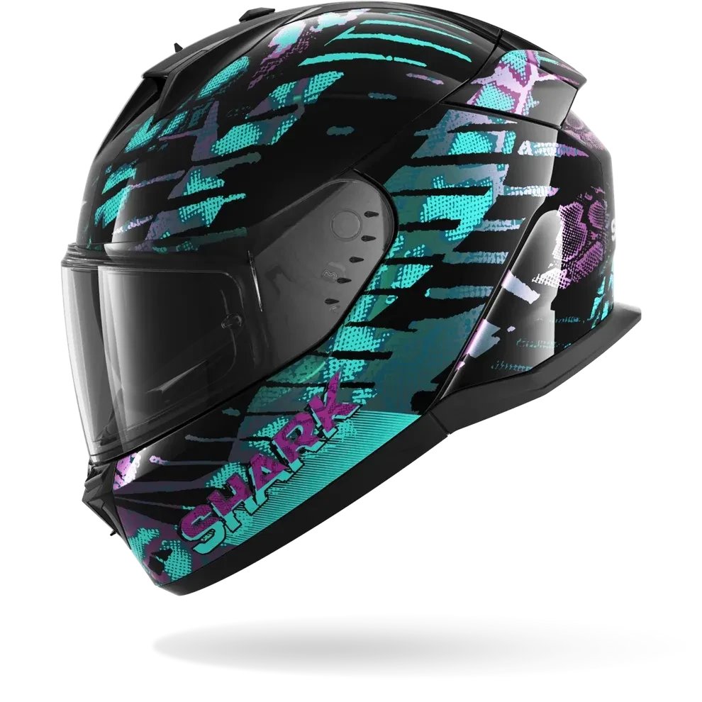 Мотошлем Shark Helmets D-Skwal 3 Reptaia Mat HE0913E-KXK-S (S, черный/хамелеон)