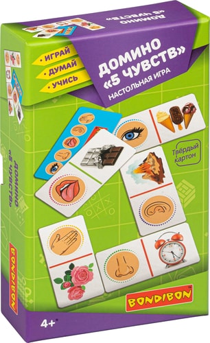Развивающая игра Bondibon Домино 5 Чувств ВВ4876