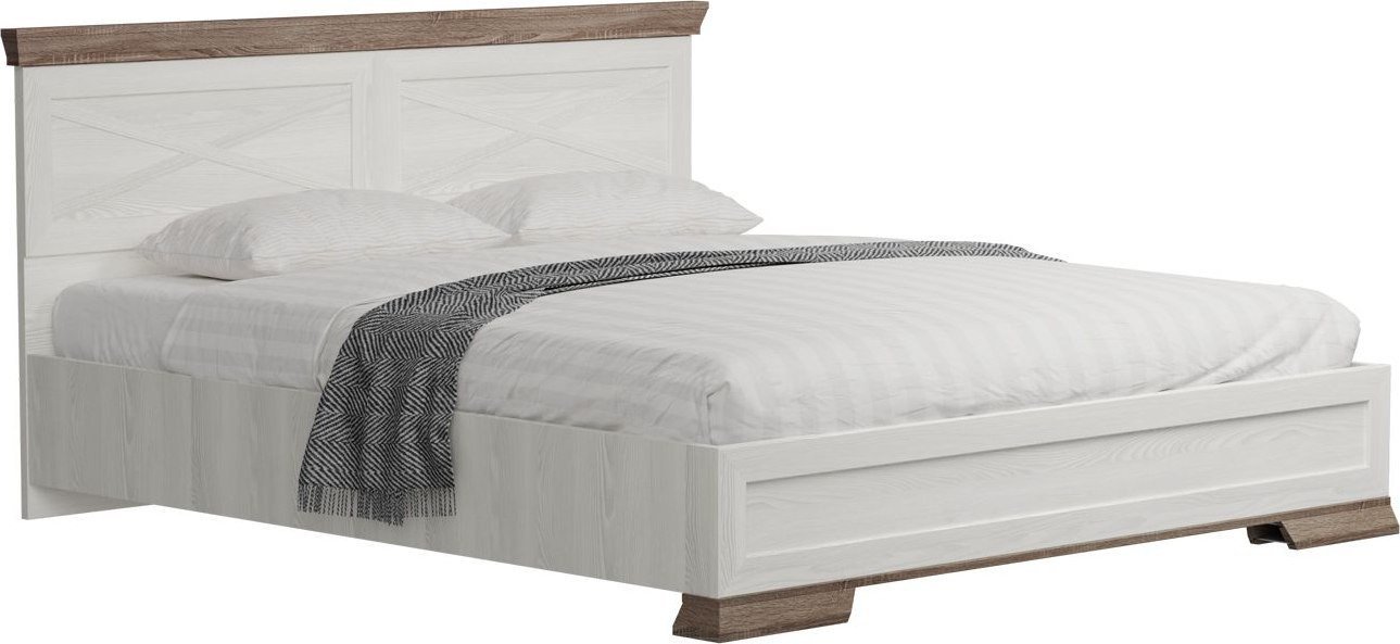Кровать Black Red White Marselle LOZ180х200 М (ясень снежный/дуб сонома темный/ясень снежный)
