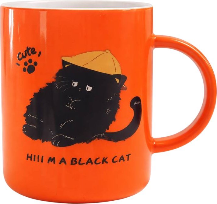 Кружка ILikeGift Черный котик YX726C-03