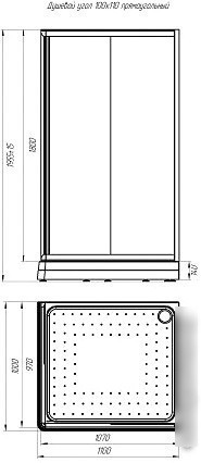 Душевой уголок Radomir 100x110 R 1-03-1-2-0-1230 (прозрачное стекло)