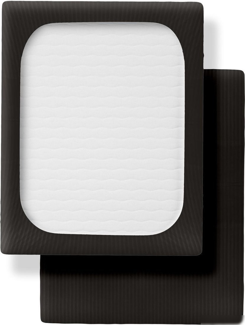 Постельное белье Verossa Stripe на резинке 180x200x30 784510 (Black)