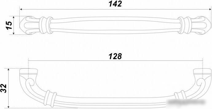 Ручка мебельная Boyard Rebeca RS439CP.4/128