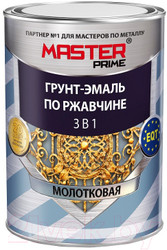 Эмаль Master Prime Молотковая 3 в 1 0.9 л (вишневый)