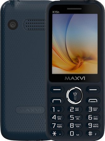 Кнопочный телефон Maxvi K15n (синий)