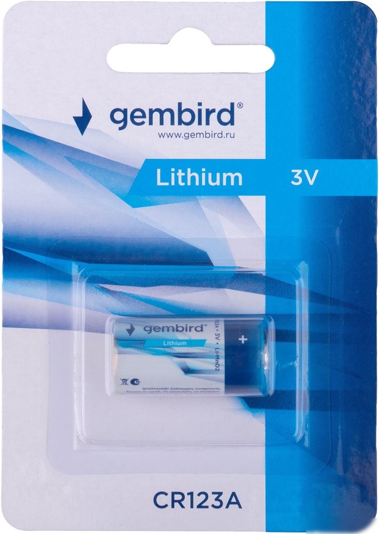 Батарейка Gembird GB-CR123A-1B