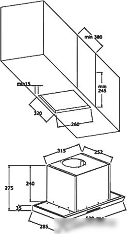 Кухонная вытяжка KUPPERSBERG Inlinea 52 B