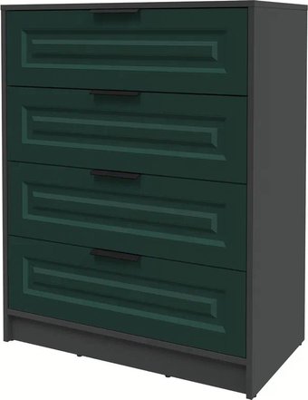 Комод Интерлиния Концепт КТ-К80 Деко (антрацит/изумруд)