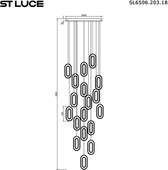 Подвесная люстра ST Luce SL6506.203.18