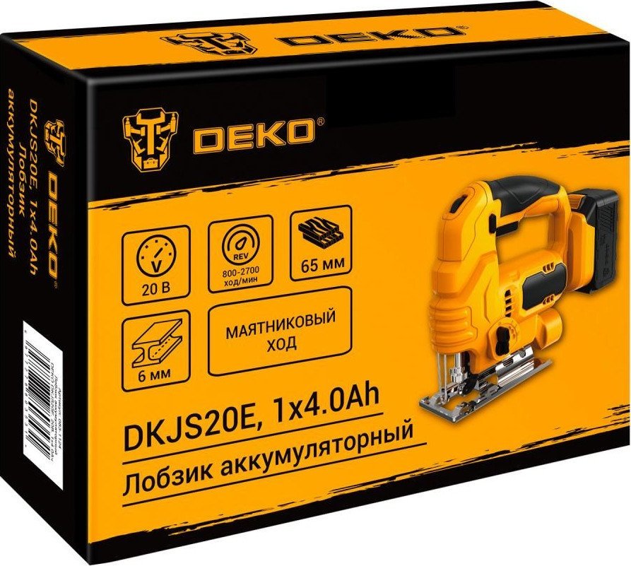 Электролобзик Deko DKJS20E 083-1124 (с 1-им АКБ)