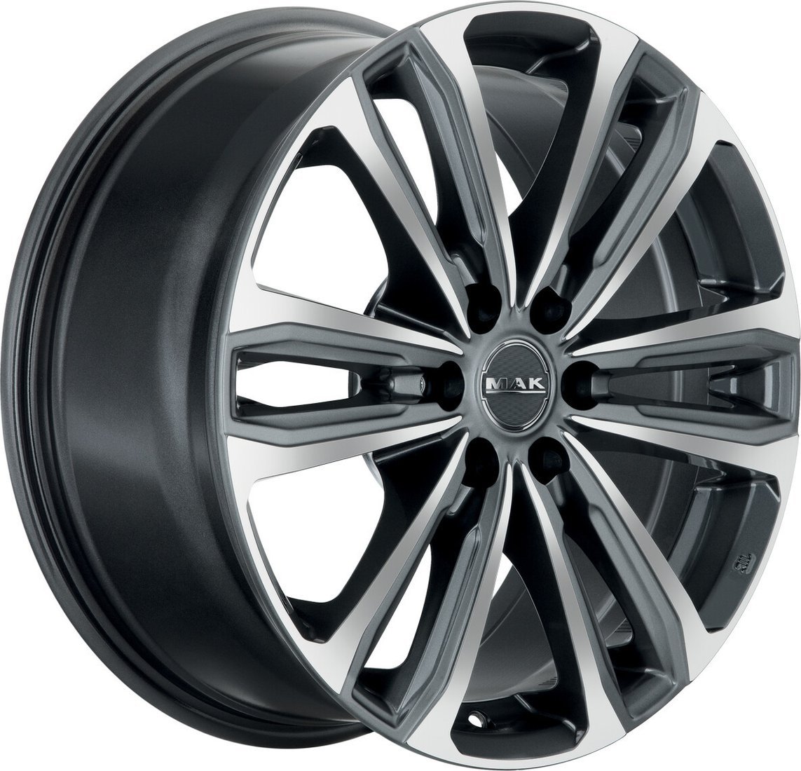 Литые диски MAK Safari 6 17x7.5" 6x114.3мм DIA 66.1мм ET 45мм Gun Met-Mirror Face