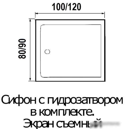 Душевая кабина River Tana 120/90 (без крыши)