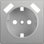 Накладка для розетки Werkel WL09-USB-CP (серебряный рифленый)