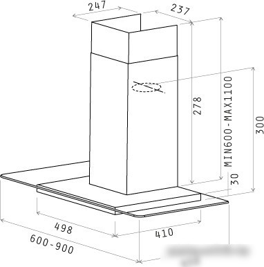 Кухонная вытяжка Elica Flat Glass IX/A/90