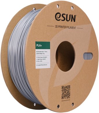 Филамент eSUN PLA+ PLA+175S5B1 (1.75 мм, 5 кг, серебристый)