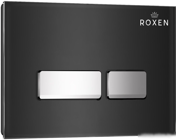 Унитаз подвесной Roxen Boro One Rimless 6 в 1 StounFix Slim 649644 (чёрное стекло)