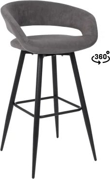 Стул с подлокотниками Мамадома Barny-R 900 (b28 Antracite Lux/черный)