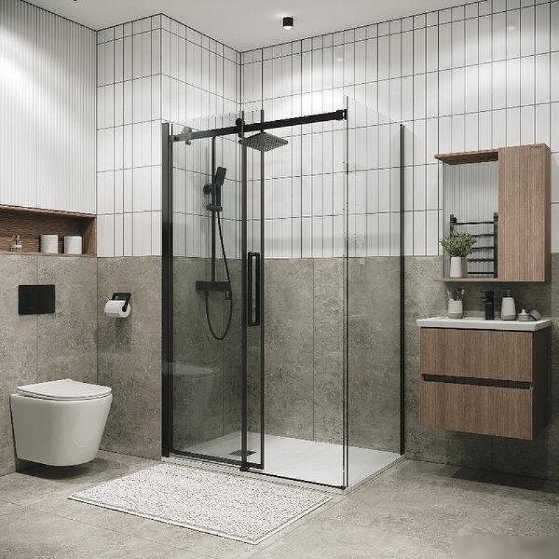 Душевой уголок Grossman Classic 120х100х195 120.K33.04.1210.42.00 (графит сатин/стекло прозрачное)