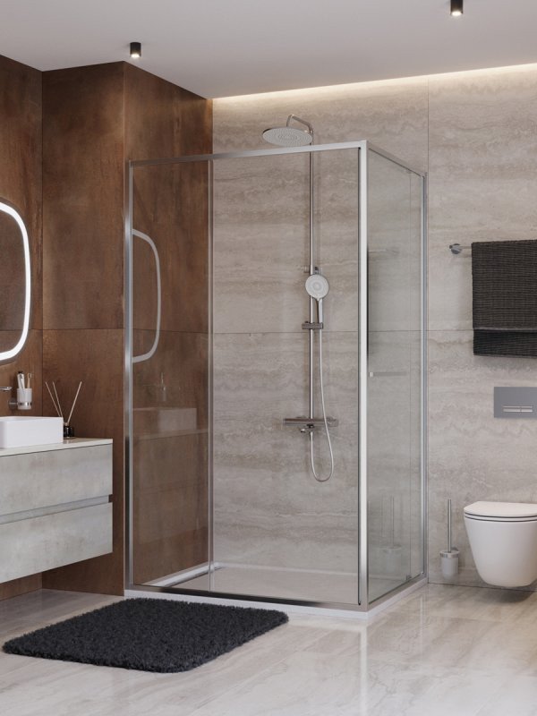 Душевой уголок Cezares LUX-AH-FS-11-140/100-C-CR