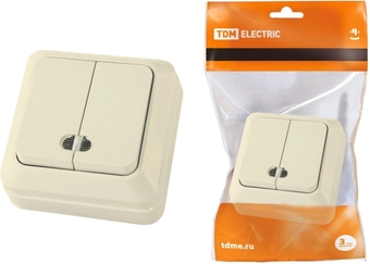Выключатель TDM Electric Ладога SQ1801-0008 (слоновая кость)