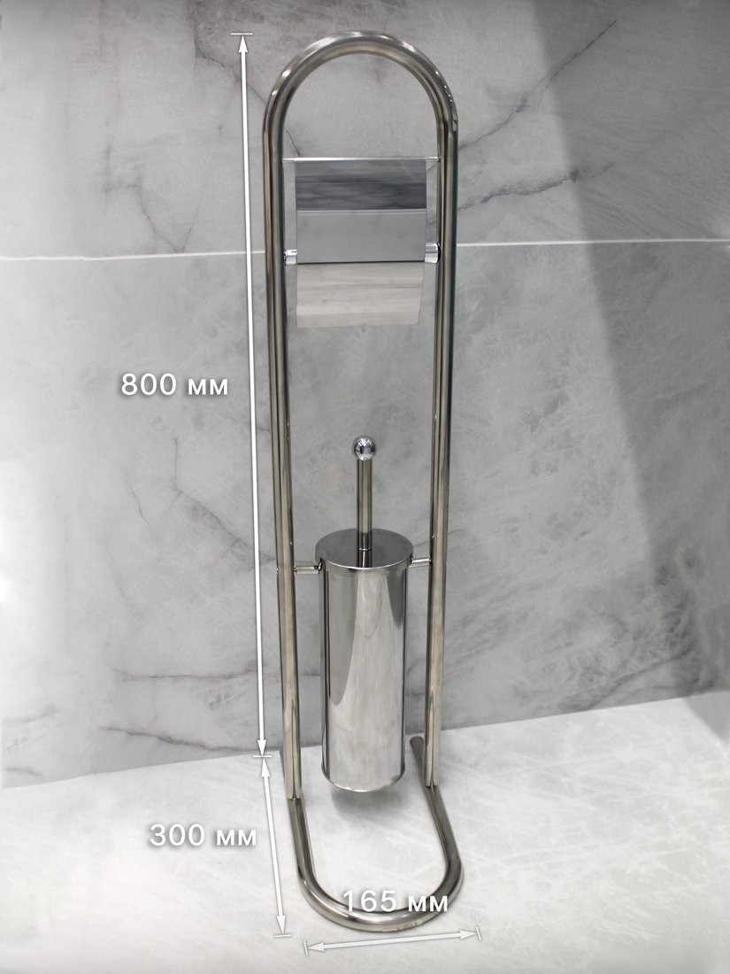 Держатель для туалетной бумаги и ершика Caspian 90027