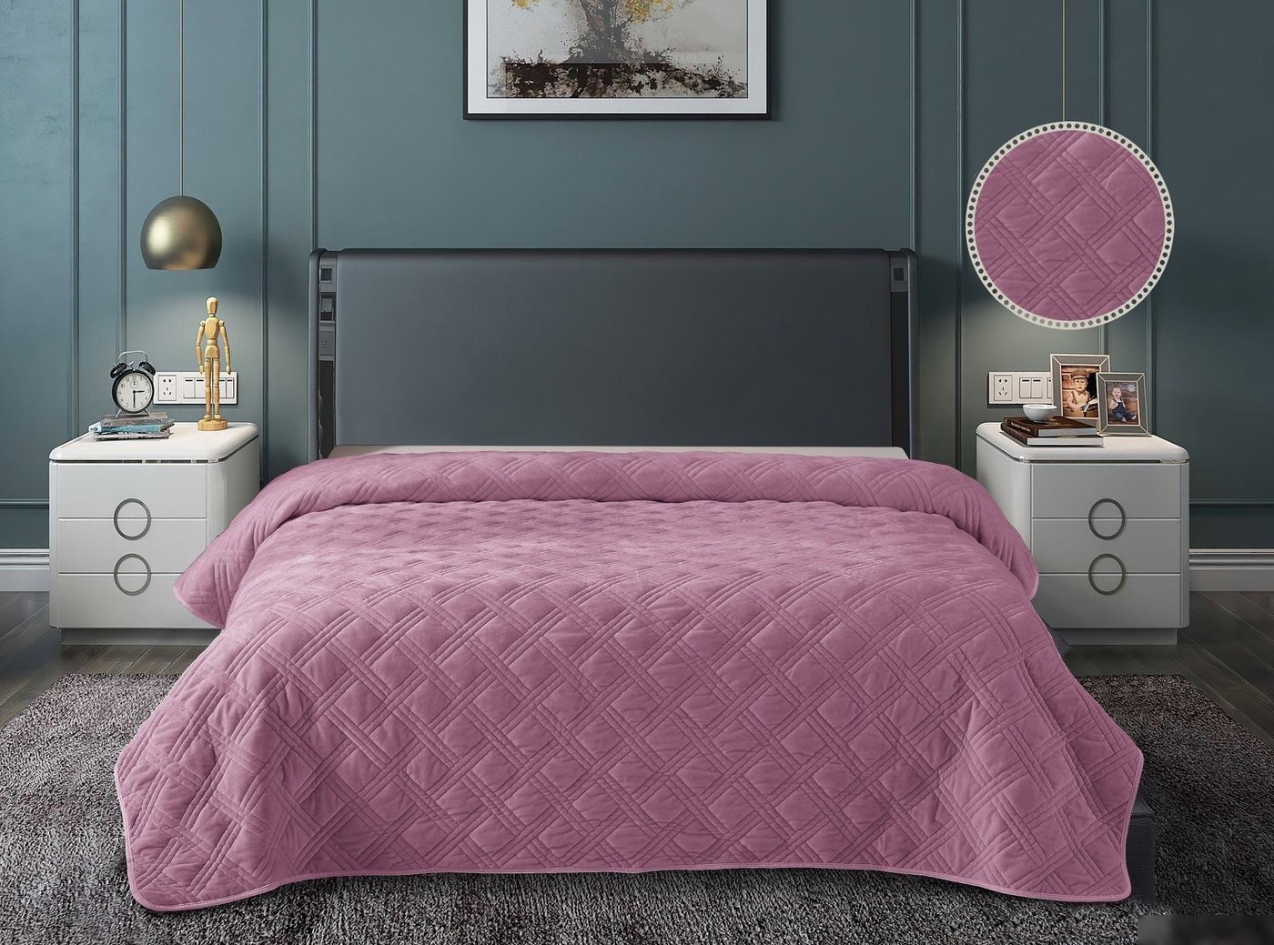 Покрывало Luxor RB 17-1610 велюр (220x240, orchid)