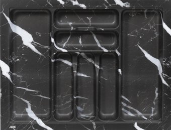Лоток для столовых приборов AKS 700 Marble 635x485 (черно-серый мрамор)