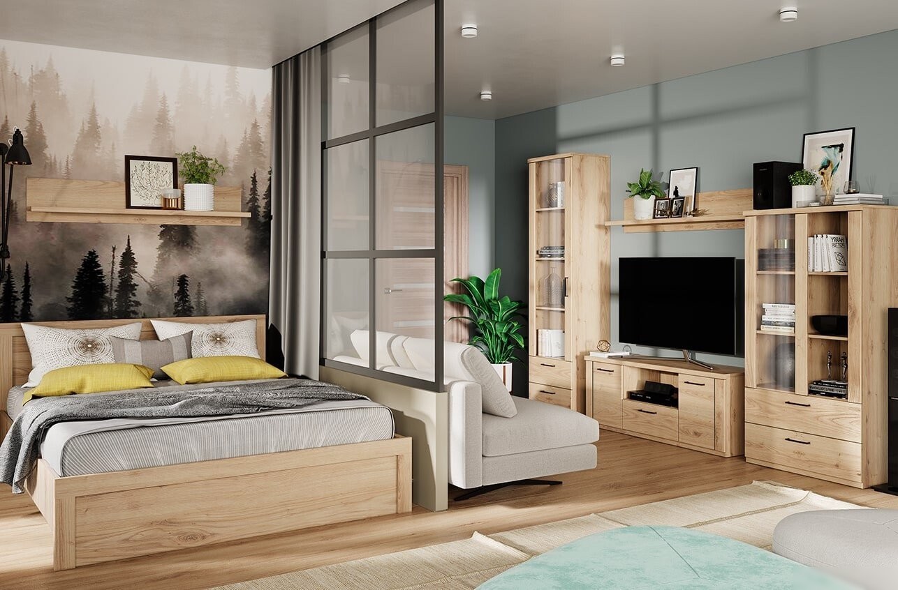 Кровать Anrex Doorset 140 (дуб наварра)