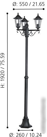 Фонарный столб Eglo Laterna 4 22145