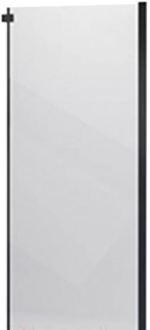 Душевая стенка Veconi 90x195 KP06B-90-01-19C4 (стекло прозрачное/черный)