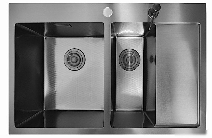 Кухонная мойка Stellar Decor S7850NB-2L-D (нано черный)