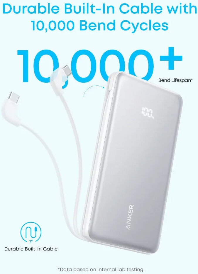 Внешний аккумулятор Anker Zolo A110D 22.5W 10000mAh (белый)