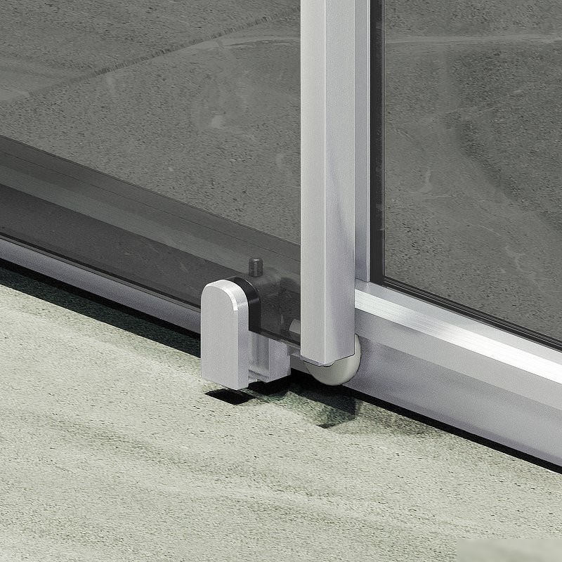 Душевая дверь MaybahGlass 195x120 MGD-1284-5 (графит стекло/хром матовый)