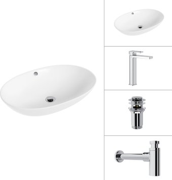 Умывальник Lauter 21709 + Cascade 21СК0655C + сифон 21635CH + дон.клапан 21190CH (хром)