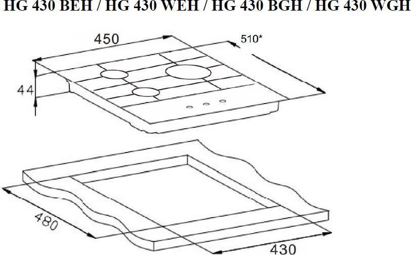 Варочная панель Weissgauff HG 430 WGH