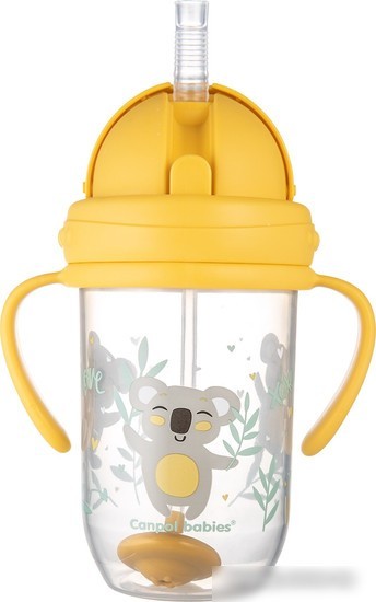 Поильник Canpol babies Exotic Animals 56/606 (желтый, 270 мл)