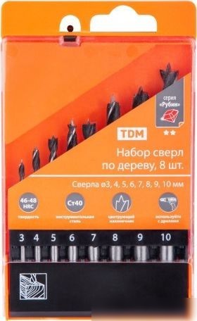 Набор сверл TDM Electric Рубин SQ1093-0202