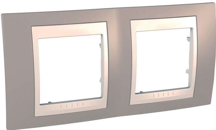 Рамка Schneider Electric Unica MGU6.004.574 (коричневый/слоновая кость)