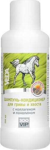 Шампунь Veda ЗооVip для хвоста и гривы с коллагеном и ланолином (500 мл)