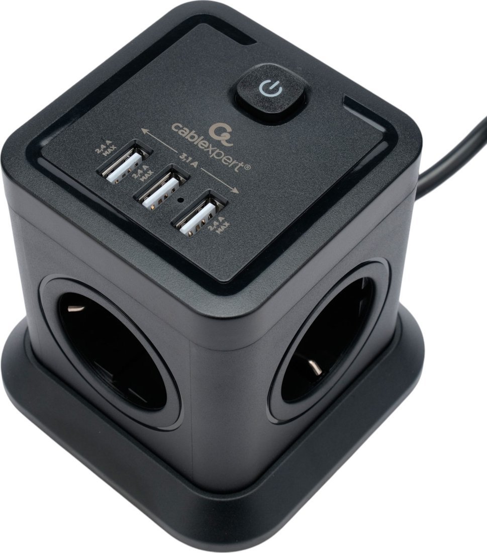 Сетевой фильтр Cablexpert TWR-4-U3-B-3