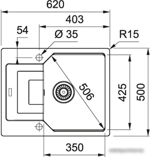 Кухонная мойка Franke Urban UBG 611-62 (оникс)