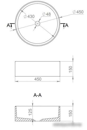 Умывальник Salini Armonia 130112SM