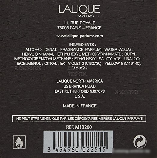 Lalique Encre Noire EdT (50 мл)