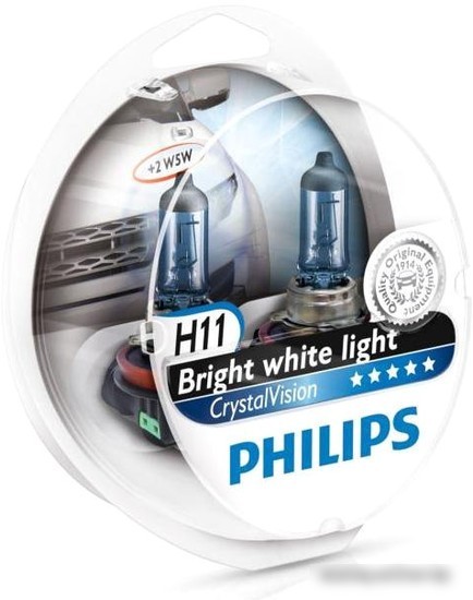 Галогенная лампа Philips H11 CrystalVision 2шт