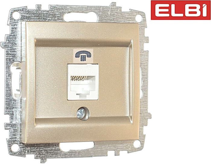 Розетка телефонная Elbi Zena-Vega 609-011400-221 (титан)