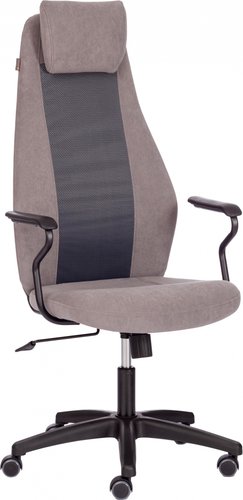 Офисное кресло TetChair Aviator флок/ткань (серый/серый)