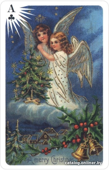 Настольная игра U.S. Games Systems Old Time Christmas Angles Playing Card Deck CAN54