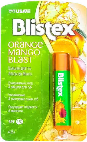 Blistex Бальзам для губ Апельсин-манго SPF 15, 4,25 г