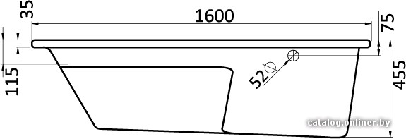 Ванна Santek Майорка XL 160x95 R [1WH111990]